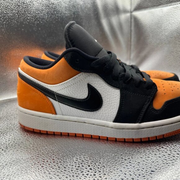 Size 8.5 Jordan 1 Low Shattered Backboard Orange Black Men's Shoes 553558-128 - Picture 2 of 10